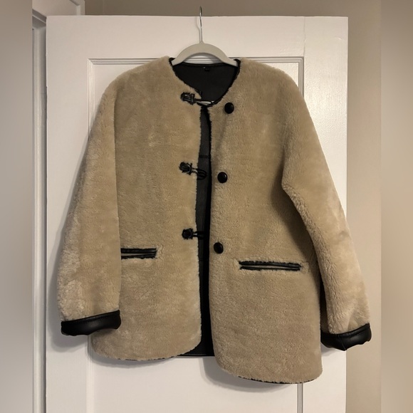 Mango Fur-Effect Coat With Appliqués - Picture 4 of 7